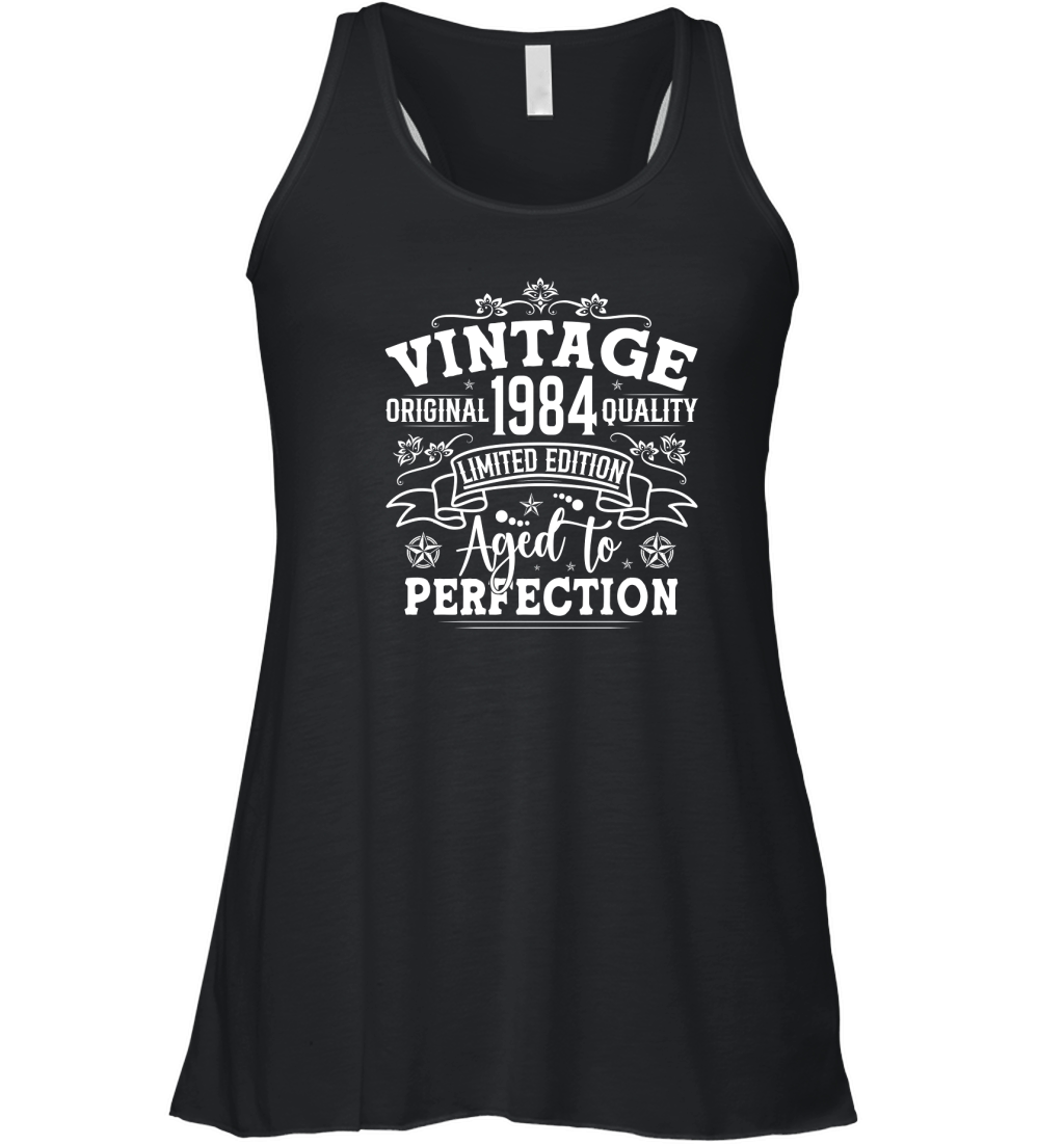 Vintage Birthday TShirt Design Bundle 1984 Women's Flowy Tank Top