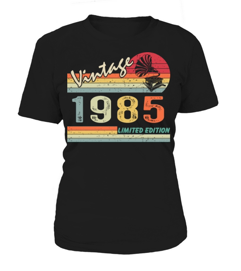 Vintage Gramophone 37th birthday 1985 37 years old Women's T-Shirt