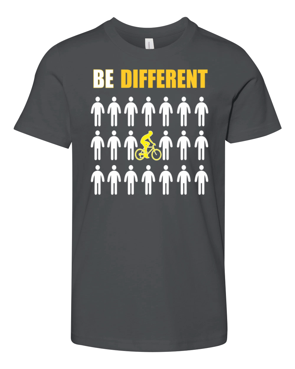 Bicycle Rider Be Different Cool Gift Youth Unisex Jersey Tee