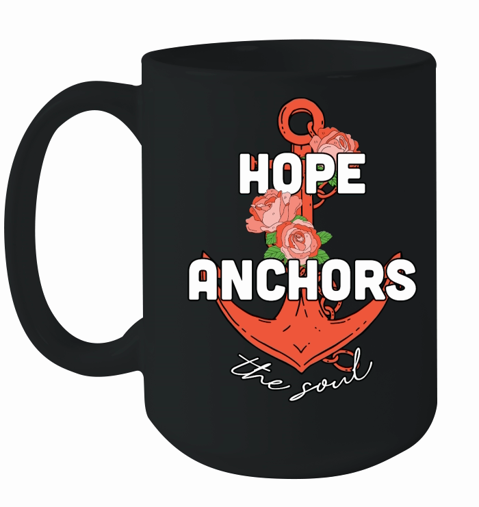 Hope Anchors the Soul Flora Ceramic Mug
