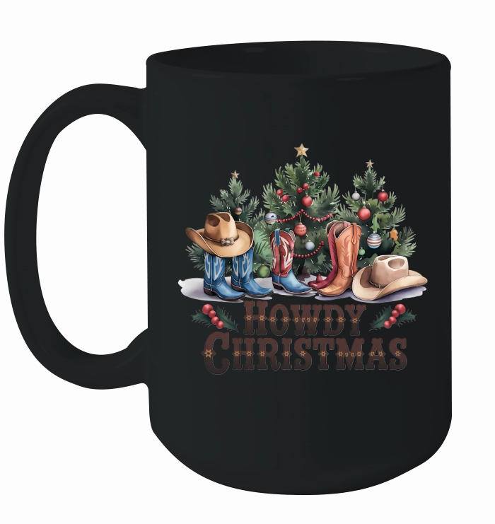 Howdy Christmas Vintage Christmas 4 02 Ceramic Mug