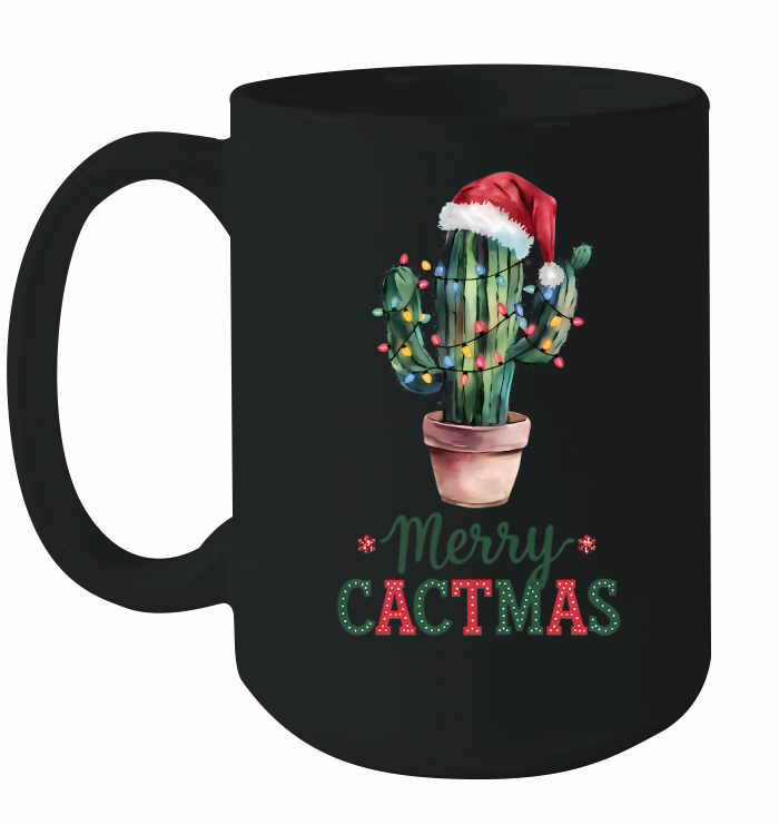 Merry Cactmas Vintage Christmas 03 Ceramic Mug