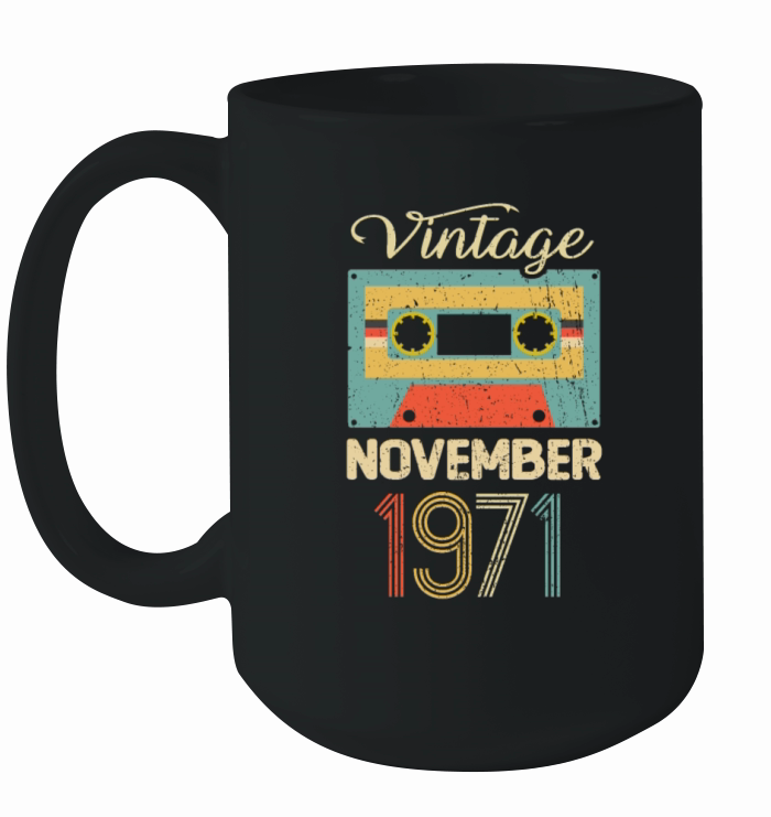 Vintage November 1971 50th Birthday 50 Year Gift Ceramic Mug