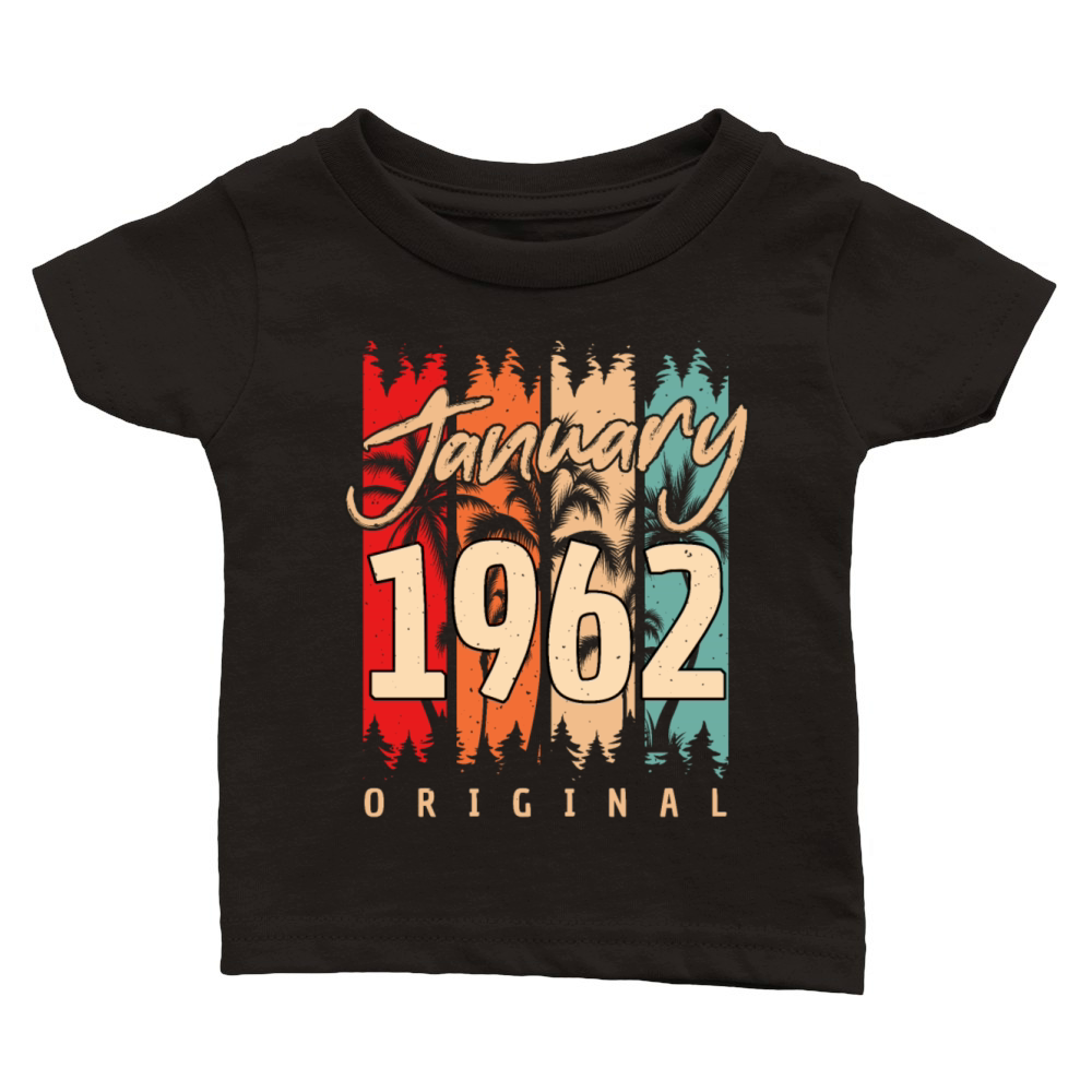 1962 In January Vintage Classic Baby Crewneck T-shirt