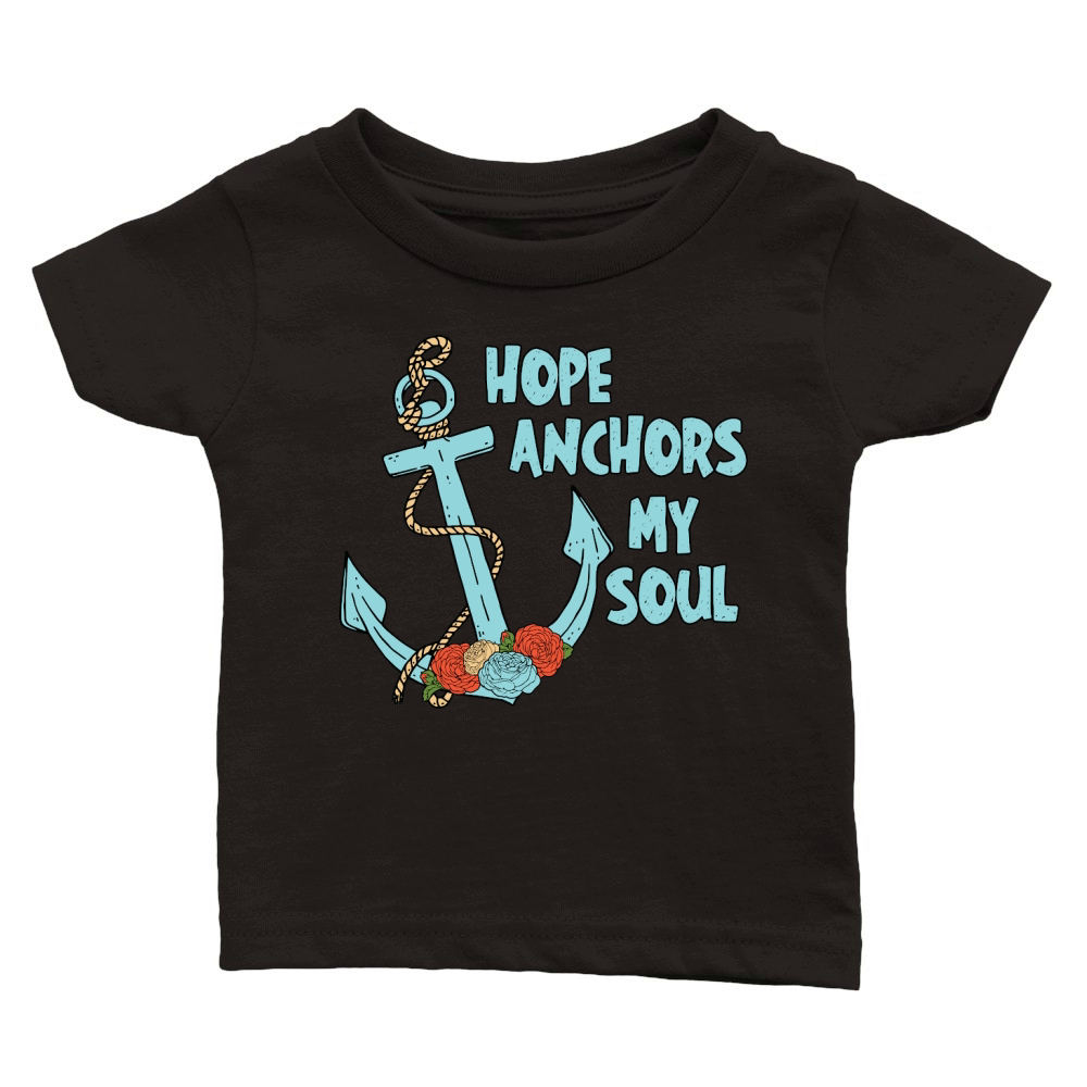 Hope Anchors My Soul Floral Classic Baby Crewneck T-shirt