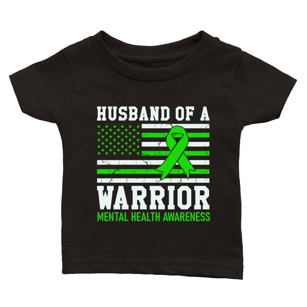 HUSBAND OF A WARRIOR Mental Health Awareness Classic Baby Crewneck T-shirt