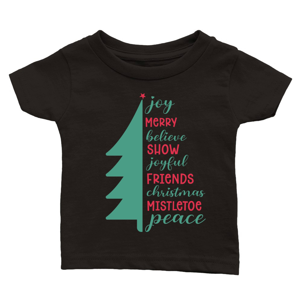 Joy merry believe snow 1 Classic Baby Crewneck T-shirt
