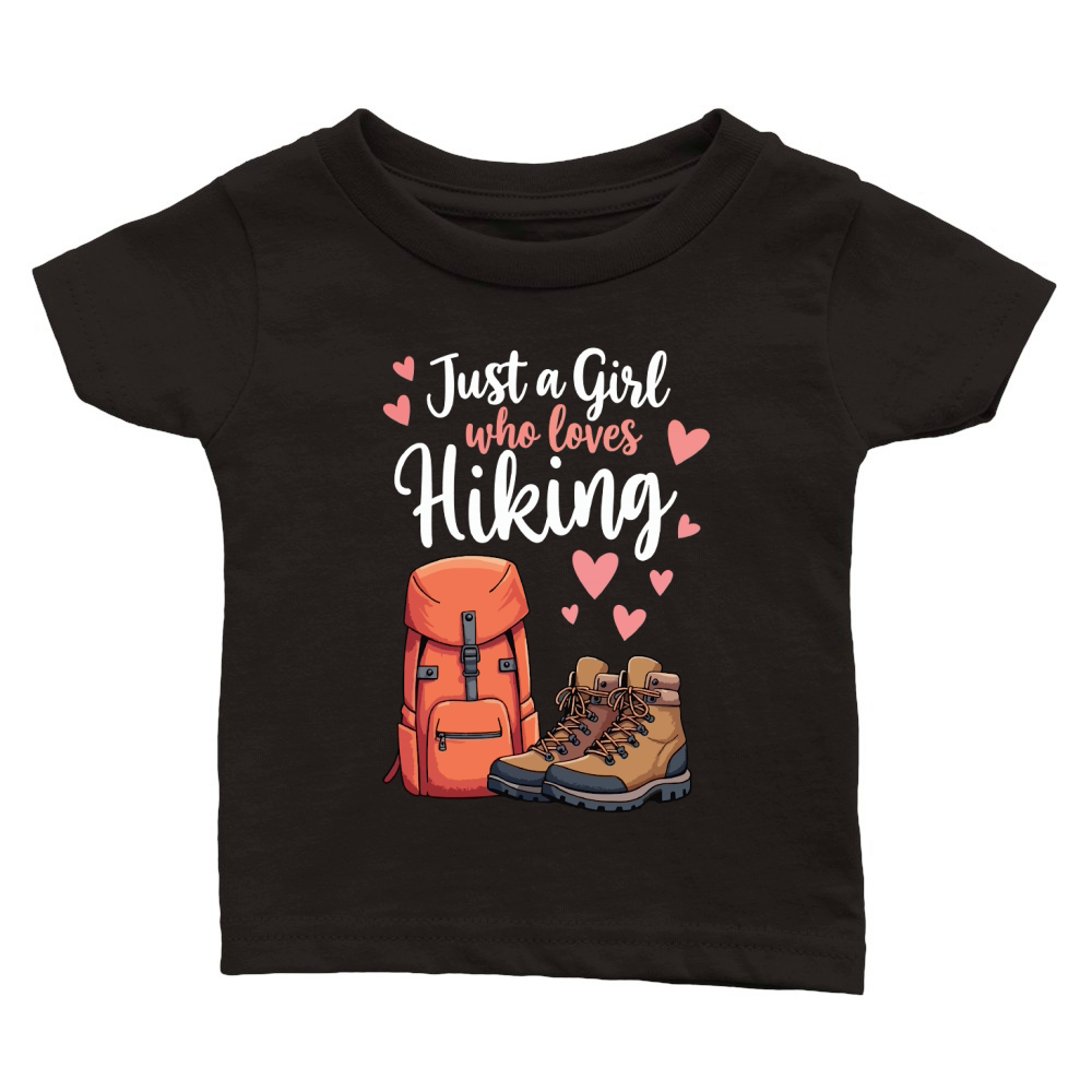 Just a girl who loves hiking Classic Baby Crewneck T-shirt