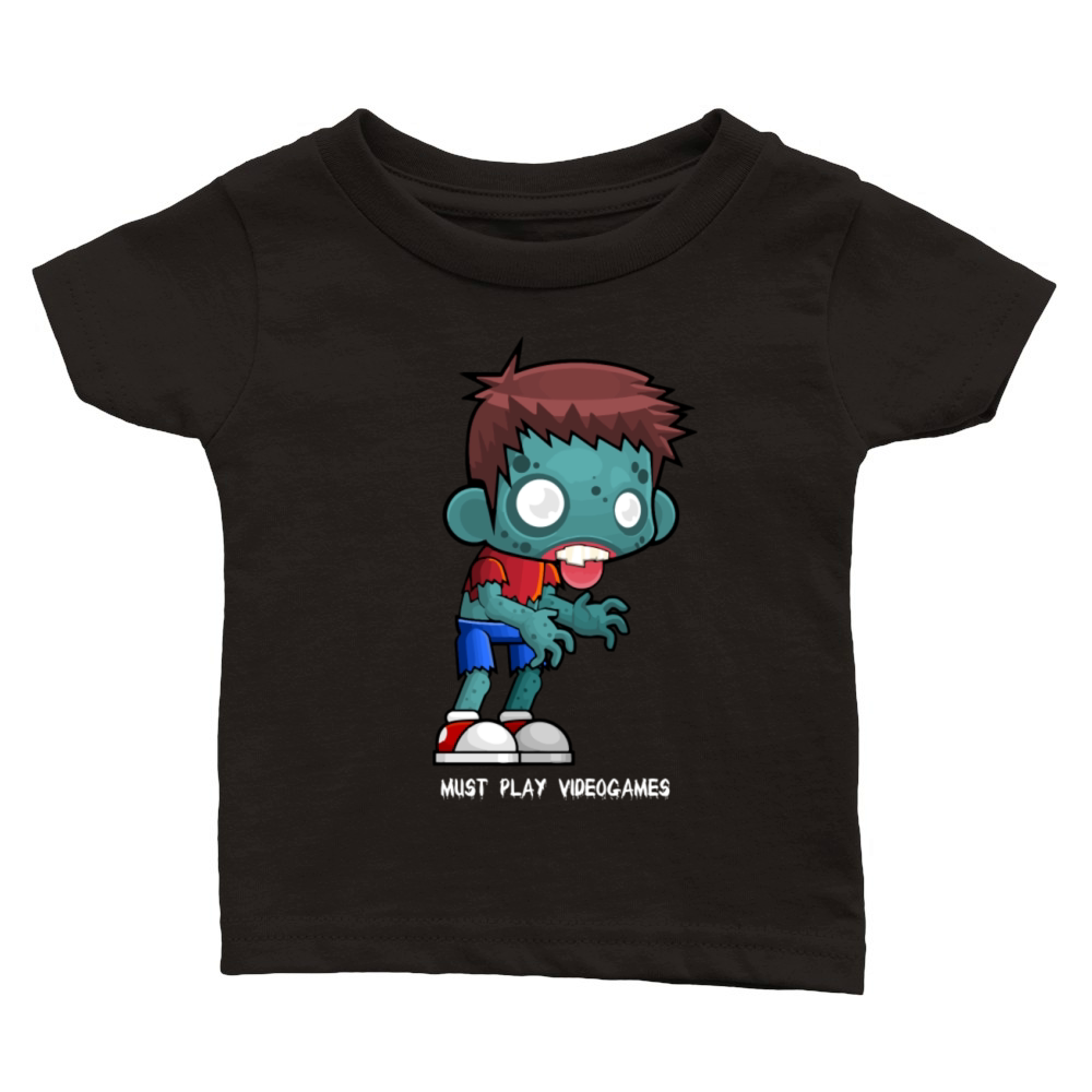 Zombie Boy loves videogames Classic Baby Crewneck T-shirt