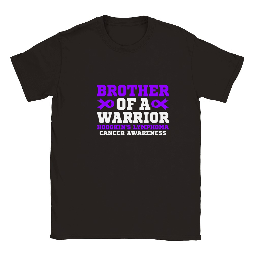 Brother Of A Warrior Hodgkins Lymphoma Cancer Awareness Classic Kids Crewneck T-shirt