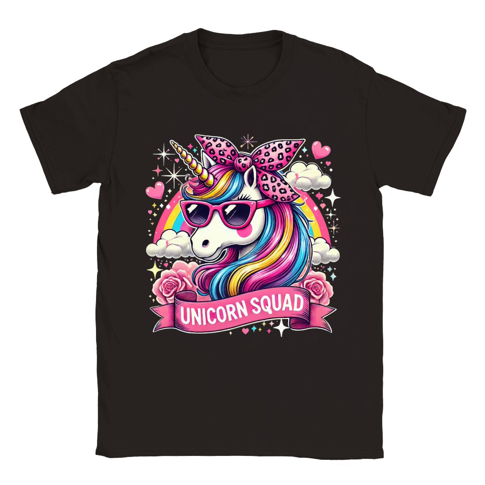 Graceful Unicorn Leopard Bandana Classic Kids Crewneck T-shirt