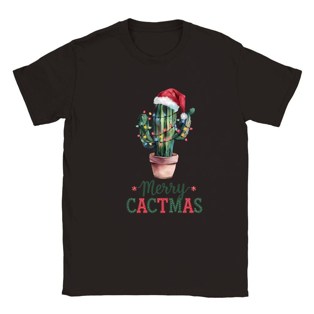 Merry Cactmas Vintage Christmas 03 Classic Kids Crewneck T-shirt