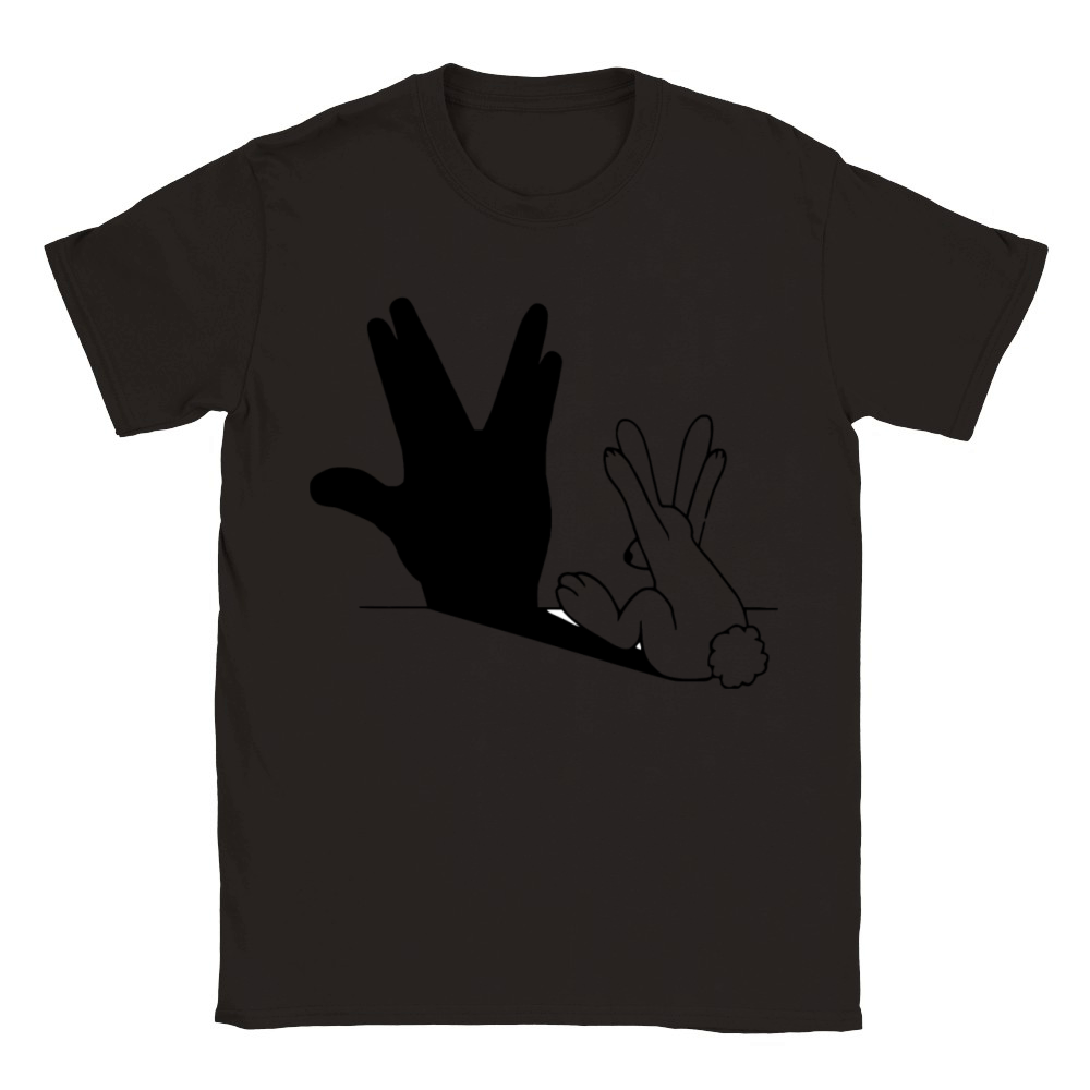 Rabbit Trek Hand Shadow Classic Kids Crewneck T-shirt