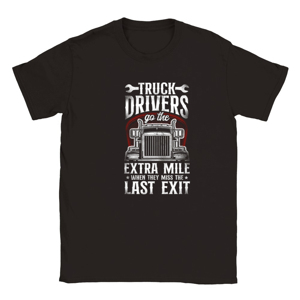Trucker Truck Driver Vintage Truck Classic Kids Crewneck T-shirt