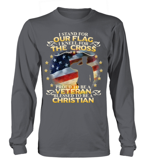I Stand For Our Flag I Kneel For The Cross Christi Long sleeved Unisex
