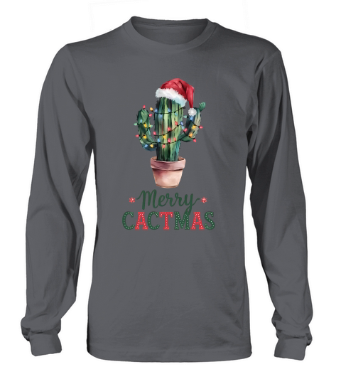 Merry Cactmas Vintage Christmas 03 Long sleeved Unisex
