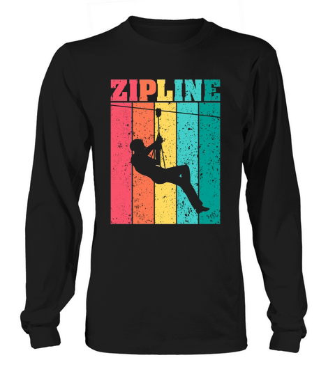 Zipline Adventure Vintage Ziplining Long sleeved Unisex