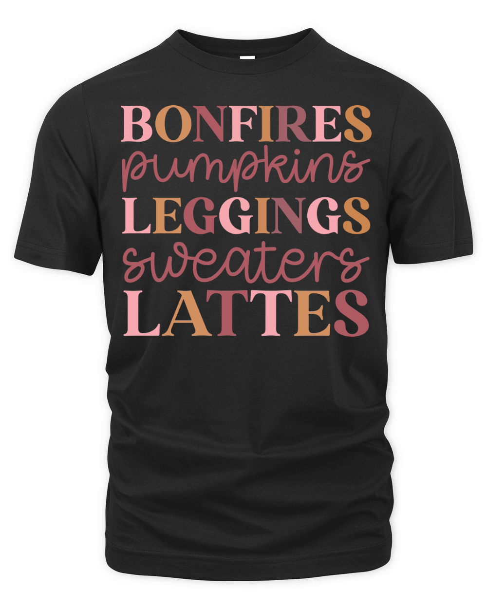 bonfires pumpkins leggings sweaters lattes Organic Unisex T-shirt