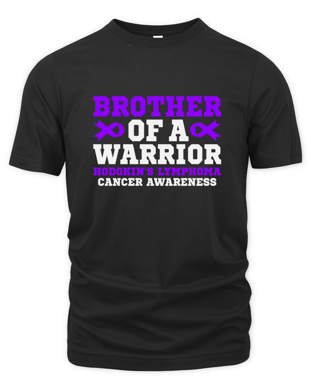 Brother Of A Warrior Hodgkins Lymphoma Cancer Awareness Organic Unisex T-shirt