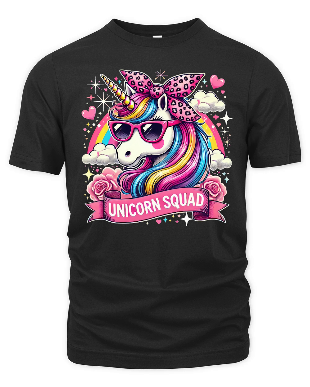 Graceful Unicorn Leopard Bandana Organic Unisex T-shirt