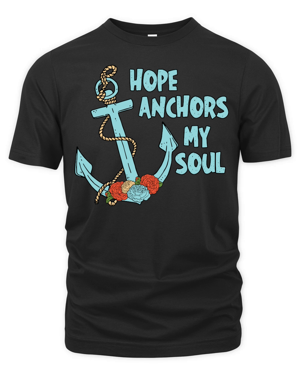 Hope Anchors My Soul Floral Organic Unisex T-shirt