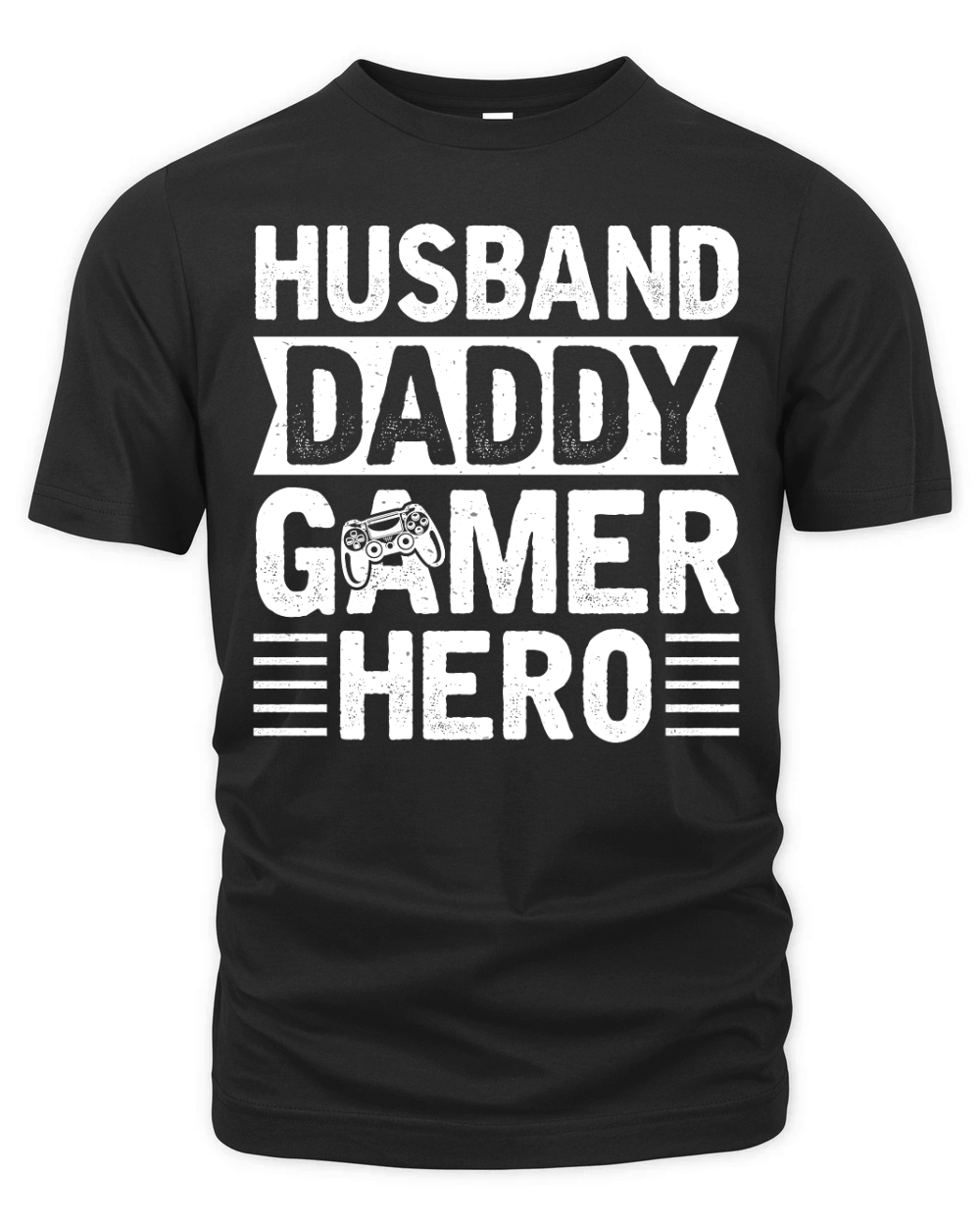Husband Daddy Gamer Hero Organic Unisex T-shirt