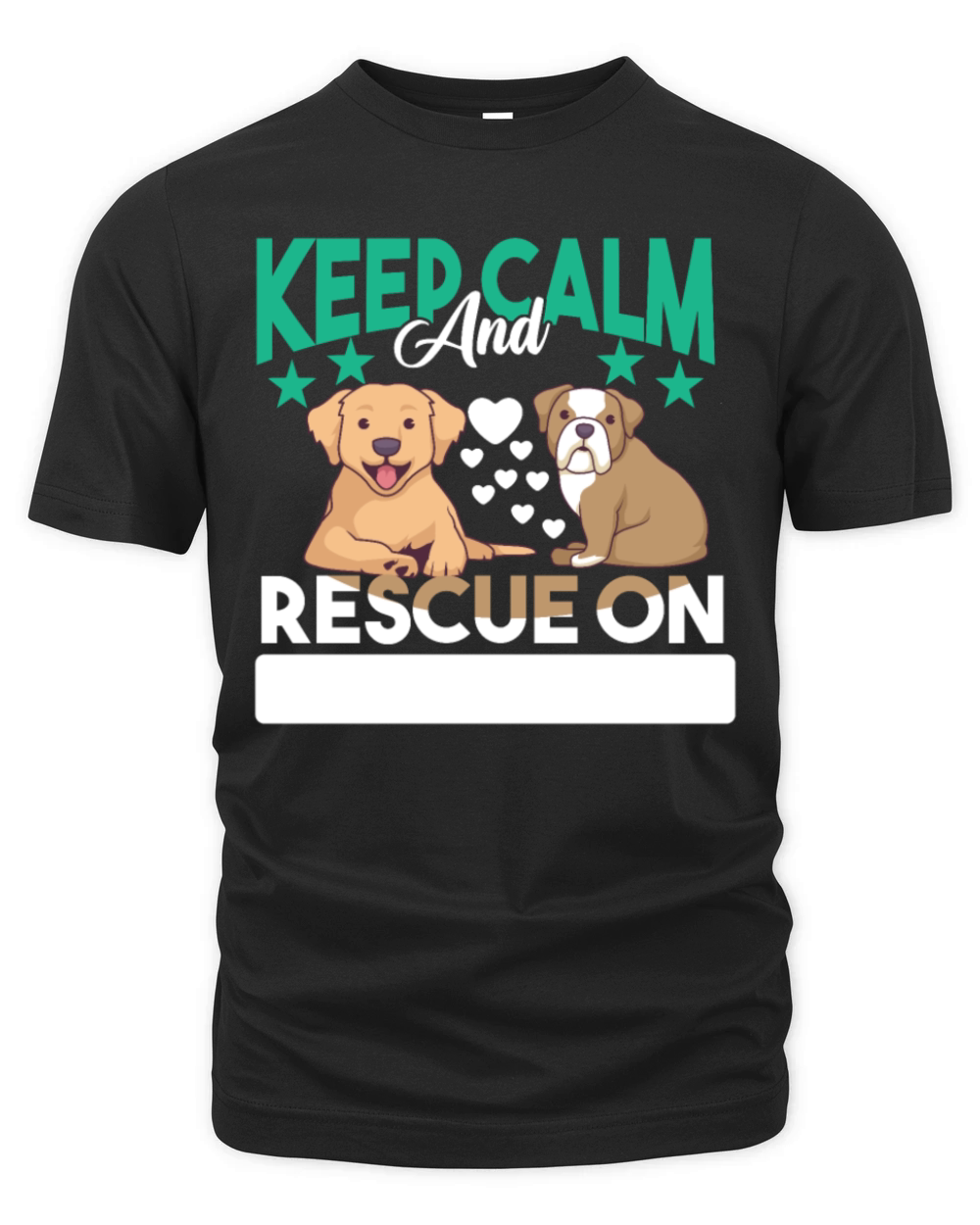 KEEP CALM AND RESCUE ON Motif for Dog owner Organic Unisex T-shirt