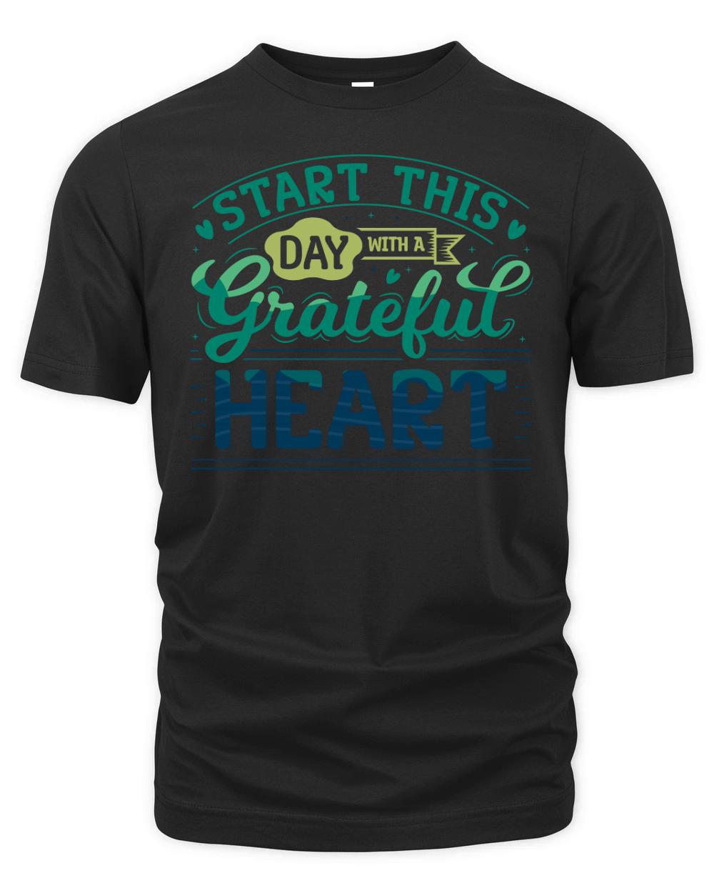 Start this day with a grateful heart Organic Unisex T-shirt