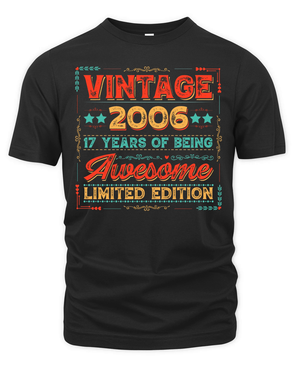 Vintage 2006 Being Awesome Limited Edition Birthday (1) Organic Unisex T-shirt