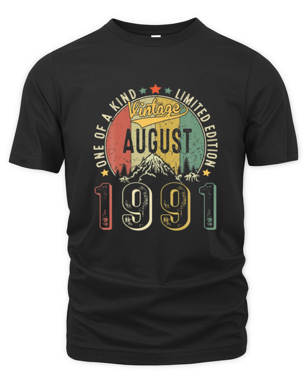 Vintage August 1991 Retro 30th Birthday 30 Years Organic Unisex T-shirt