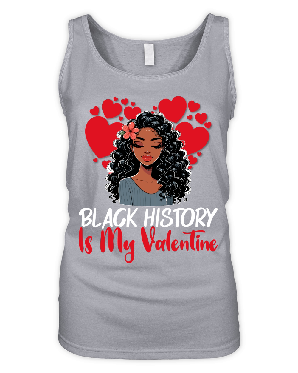 black history is my valentine Organic Women's Tank Top