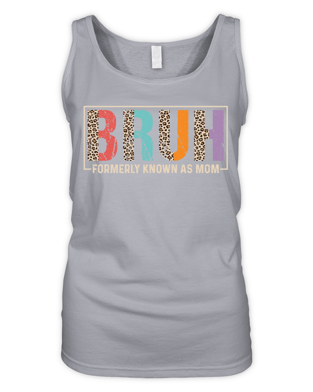Bruh Formerly Known As Mom Leopard Organic Women's Tank Top