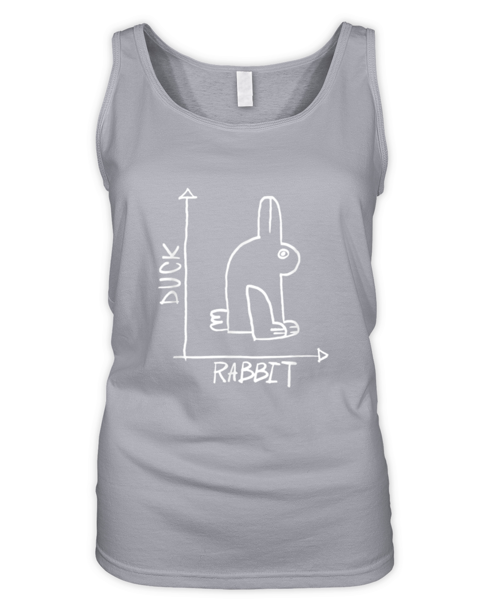 Funny Science Nerd Duck Rabbit Physics Math Geek Organic Women's Tank Top