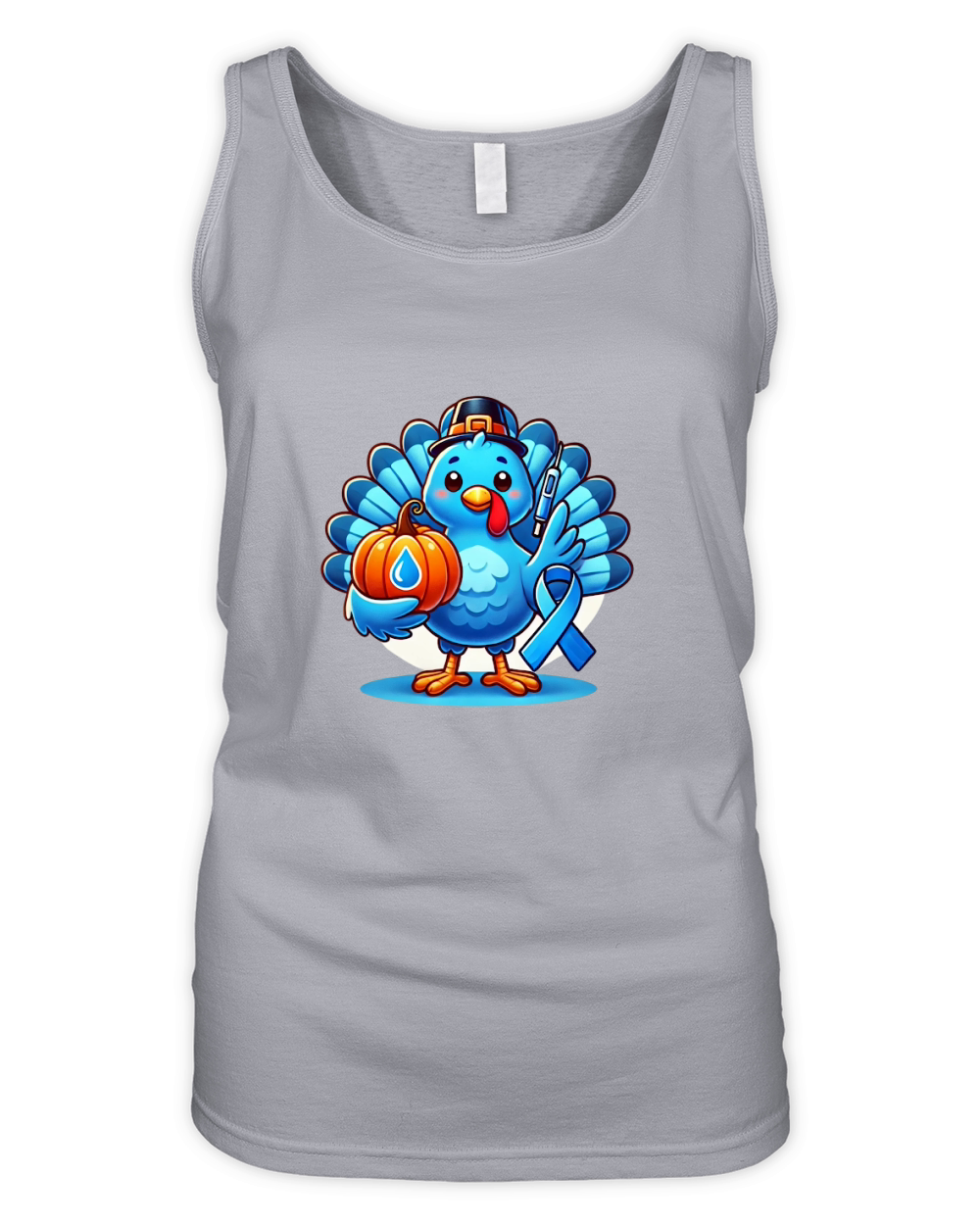 In November We Wear Blue For Diabetes Awareness front Organic Women's Tank Top