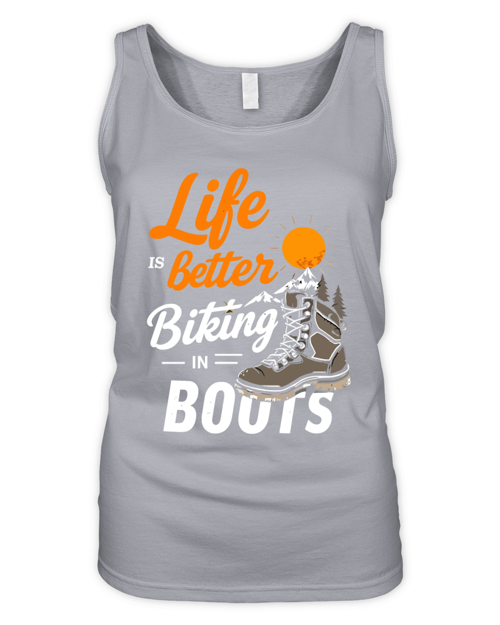Life is better biking in bouts Organic Women's Tank Top