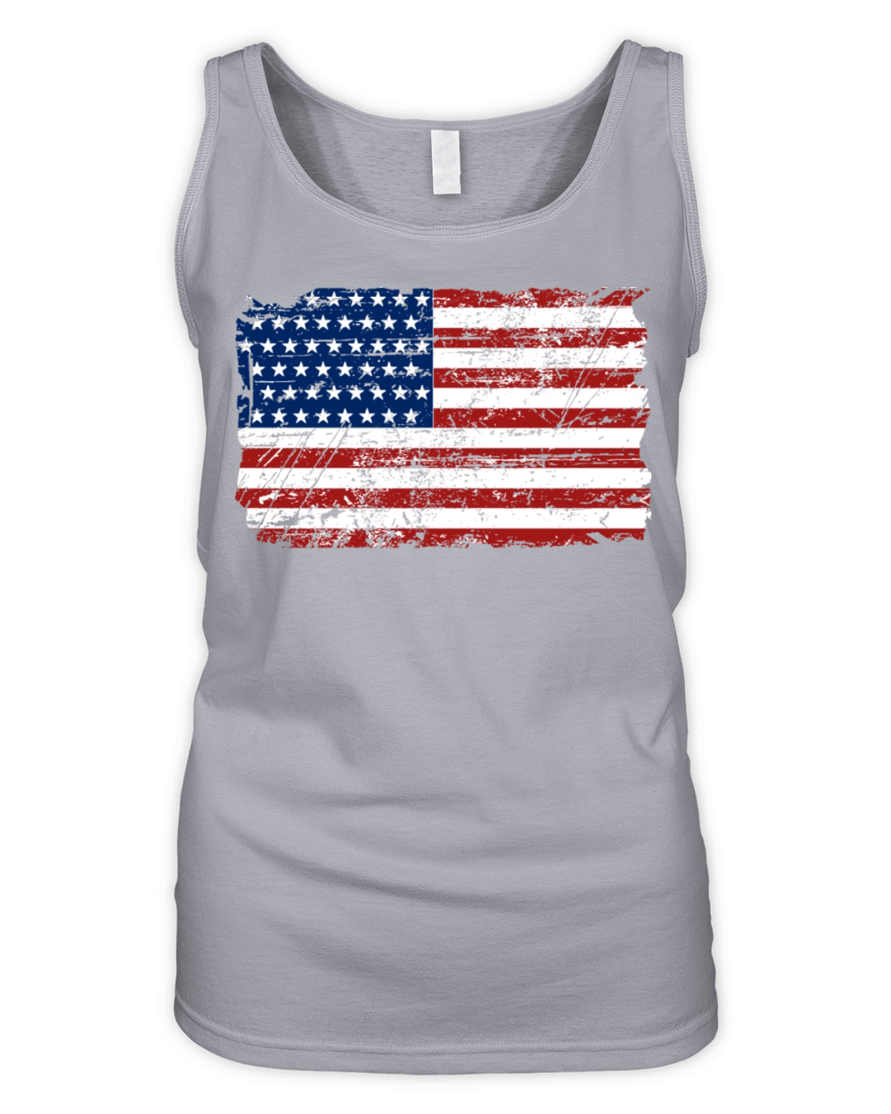 USA Flag - Vintage Look Organic Women's Tank Top