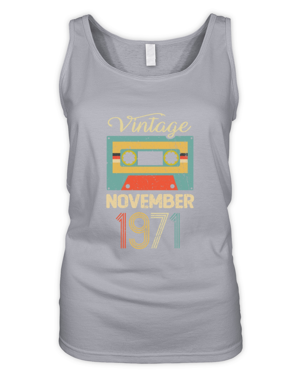 Vintage November 1971 50th Birthday 50 Year Gift Organic Women's Tank Top