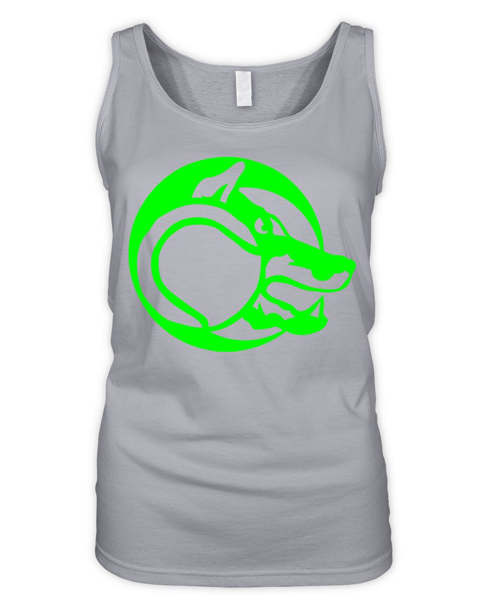 wolf logo tennis sports animal 502 Organic Women's Tank Top