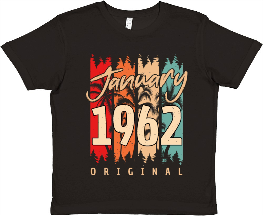 1962 In January Vintage Premium Kids Crewneck T-shirt