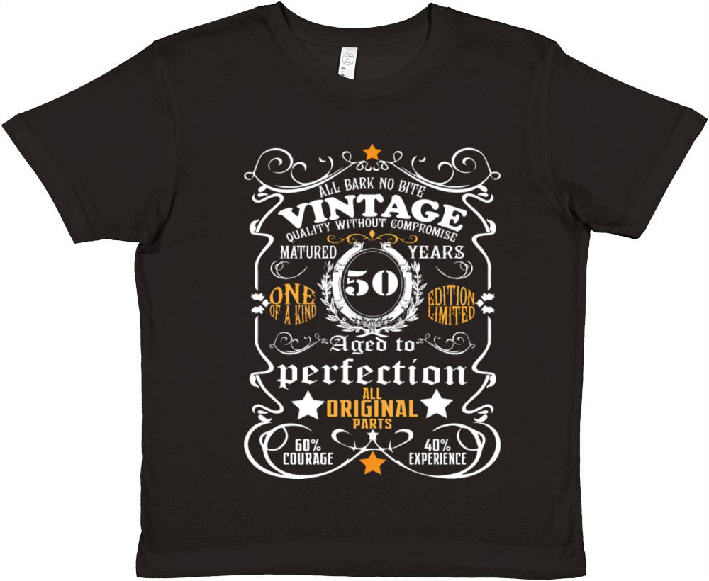 50th Birthday Shirt vintage 50th Birthday Gift Premium Kids Crewneck T-shirt