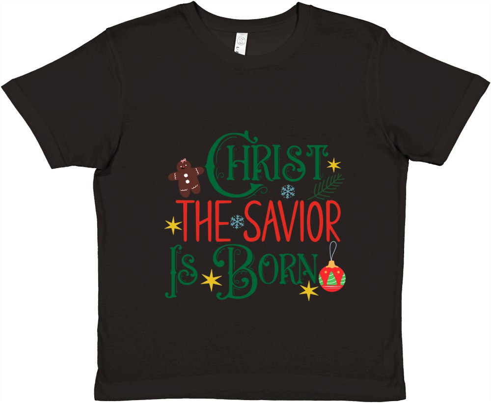 Christ The Savior Is Born Premium Kids Crewneck T-shirt