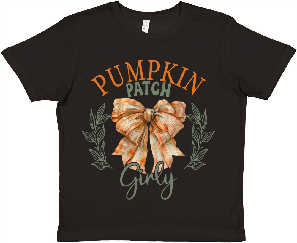 Fall Coquette   Pumpkin patch girly 5 Premium Kids Crewneck T-shirt