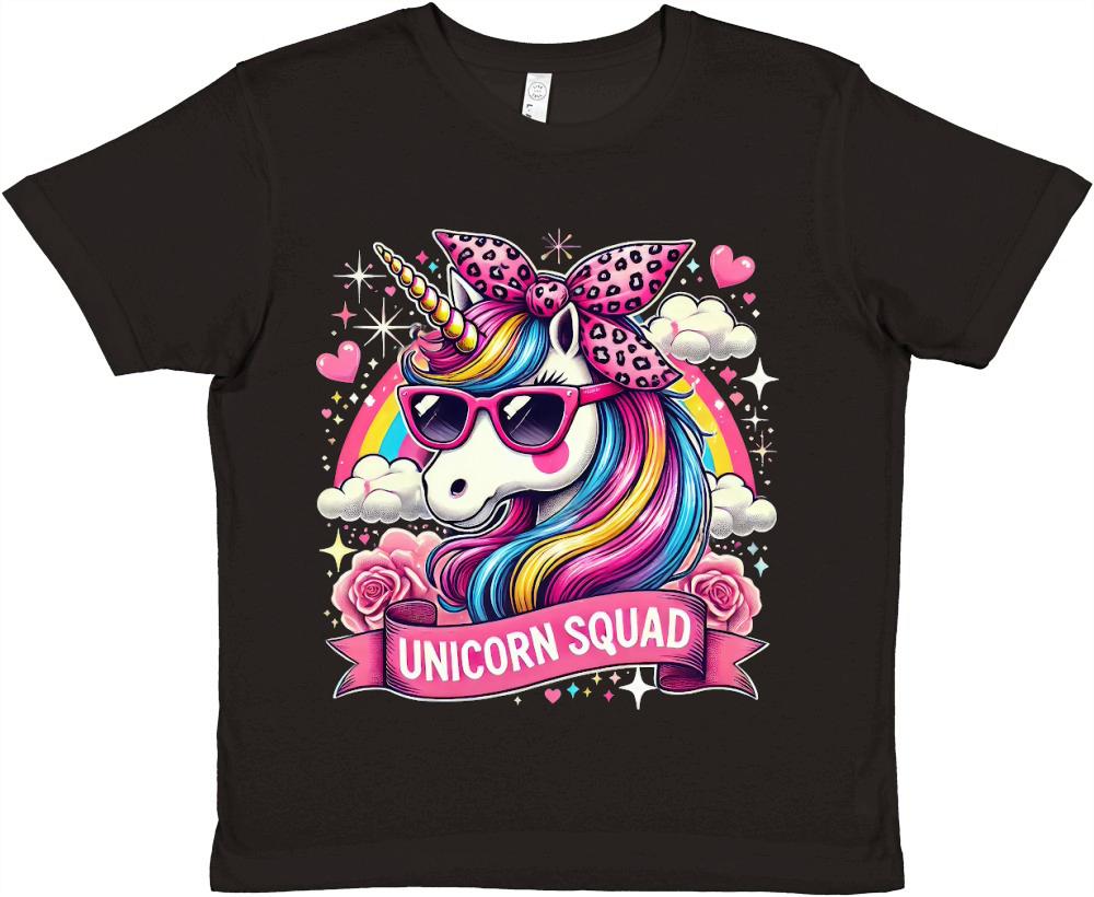 Graceful Unicorn Leopard Bandana Premium Kids Crewneck T-shirt