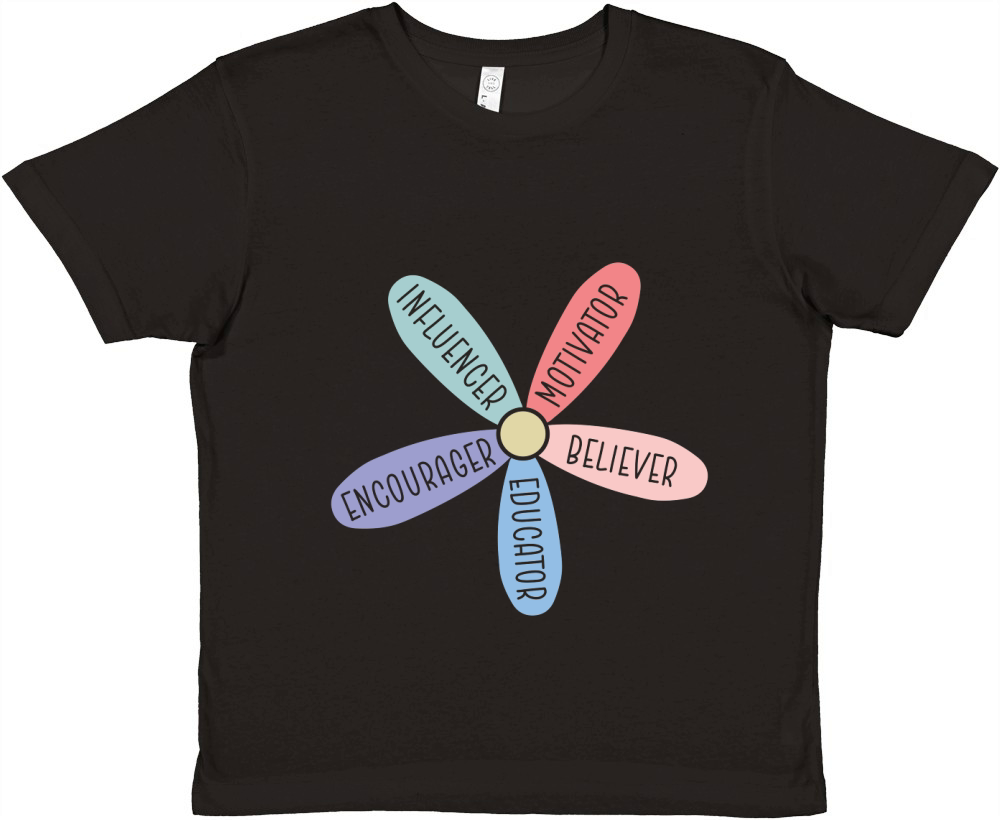 Influencer Motivator Believer Encourager Educator Premium Kids Crewneck T-shirt