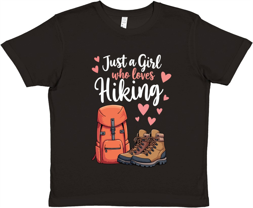 Just a girl who loves hiking Premium Kids Crewneck T-shirt