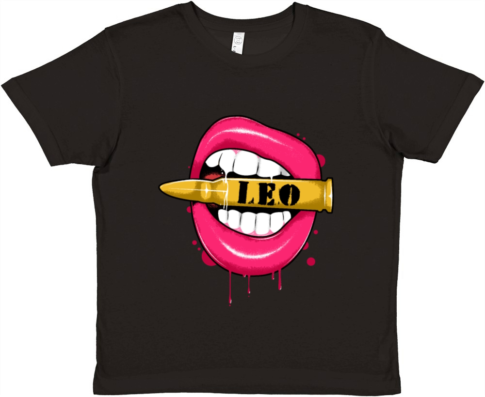 Leo Zodiac Sign Girl Birthday July August Premium Kids Crewneck T-shirt