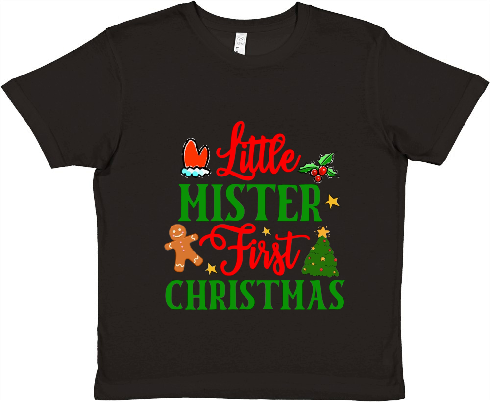 Little Mister First Christmas Premium Kids Crewneck T-shirt