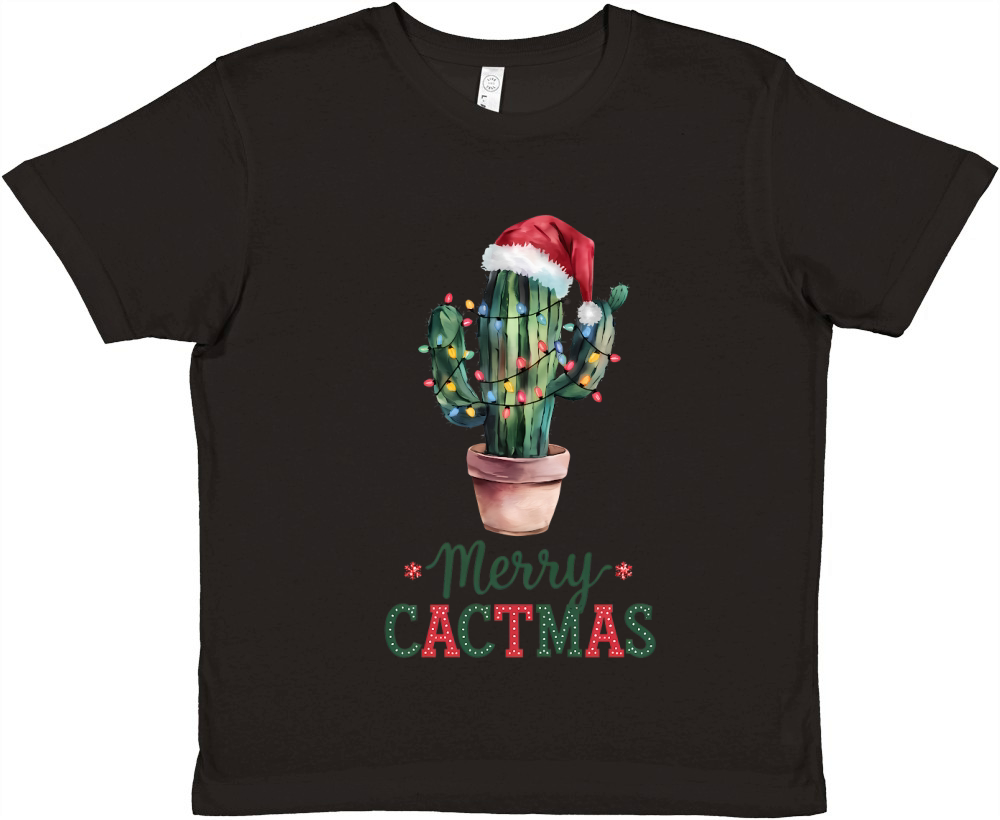 Merry Cactmas Vintage Christmas 03 Premium Kids Crewneck T-shirt