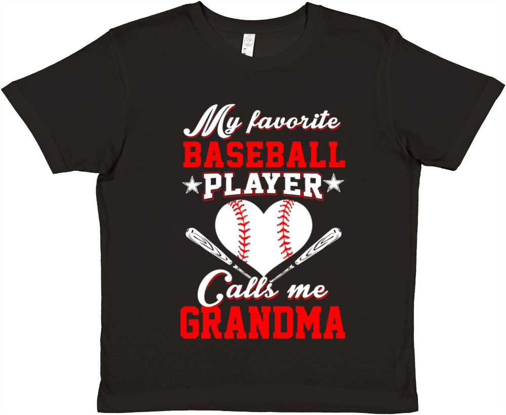 My Favorite Baseball Player Calls Me Grandma Shirt Premium Kids Crewneck T-shirt