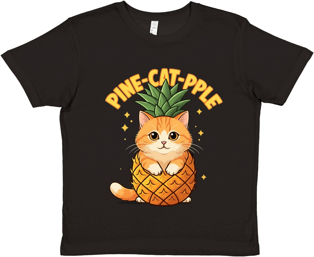 Pine Cat Pple 02 Premium Kids Crewneck T-shirt